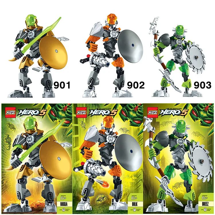 Мстители Bionicle Hero Factory 5 Star Rocka Bulk Breez робот строительный блок кирпичные игрушки для