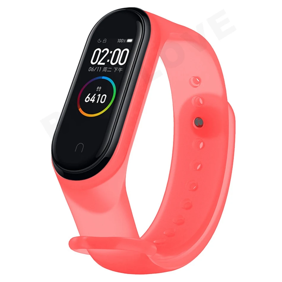 Clear mi Band 4 3 ремешок на запястье для Xiaomi mi Band 3 4 Браслет Силиконовый mi band 3 4 NFC аксессуары Smart mi band 4 Correa
