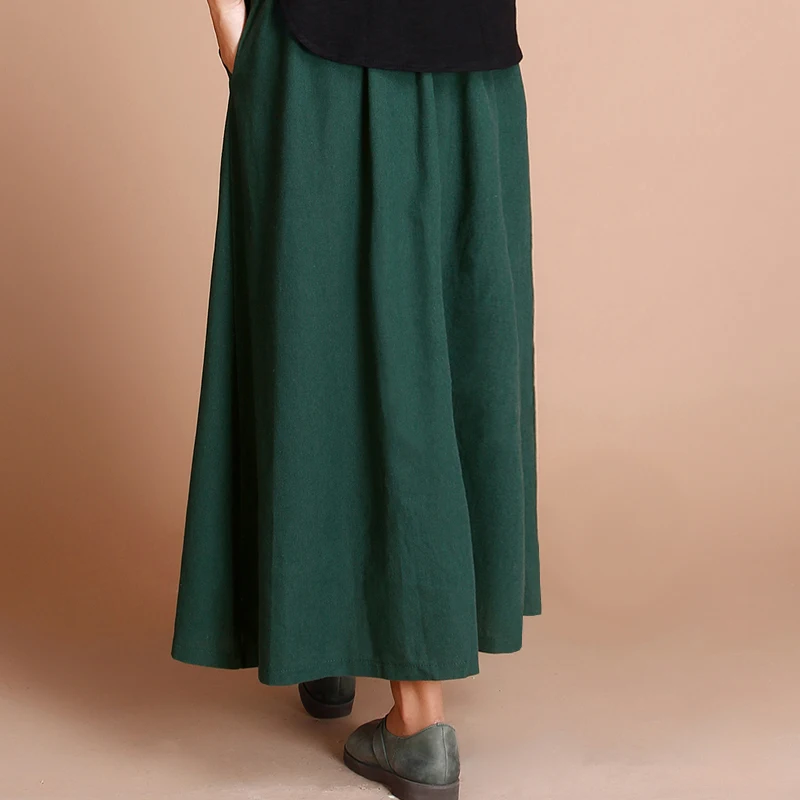 Юбка макси Женская хлопково Льняная в этническом стиле|skirt female|maxi skirtmaxi skirt female |