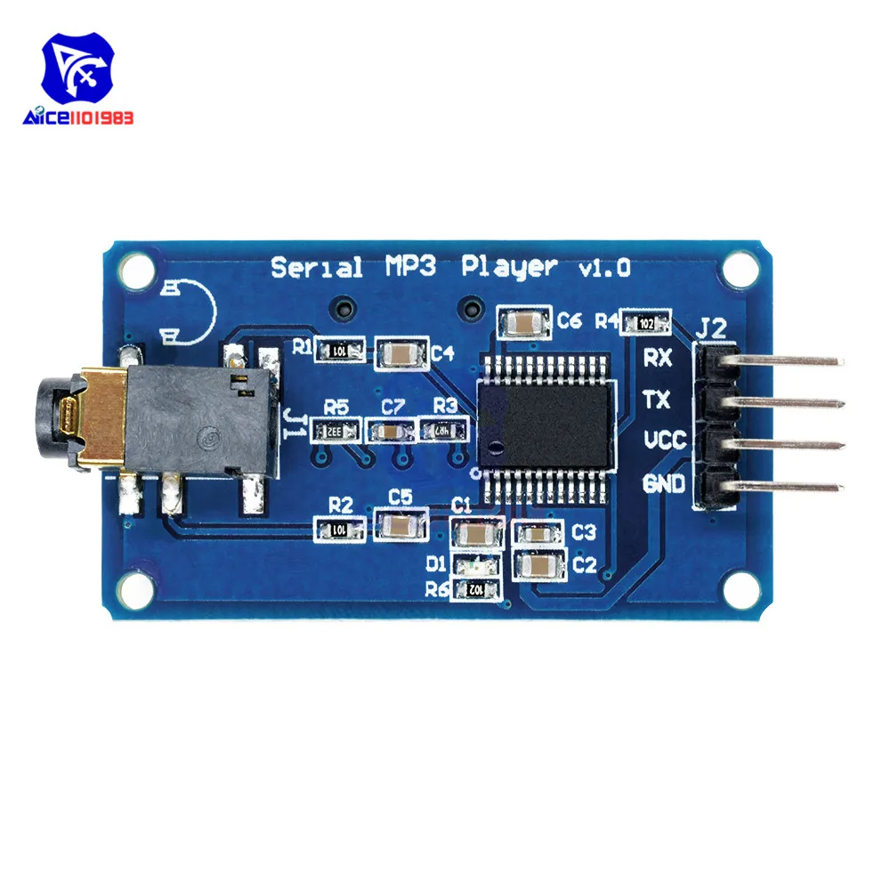 YX5300 MP3 Module MP3-плеер декодер Bluetooth стерео аудио усилитель приемник модуль 3,5 мм аудио разъем/USB A/Micro USB/TF карта интерфейс 3,7-5 В - Цвет: YX5300 MP3 Module