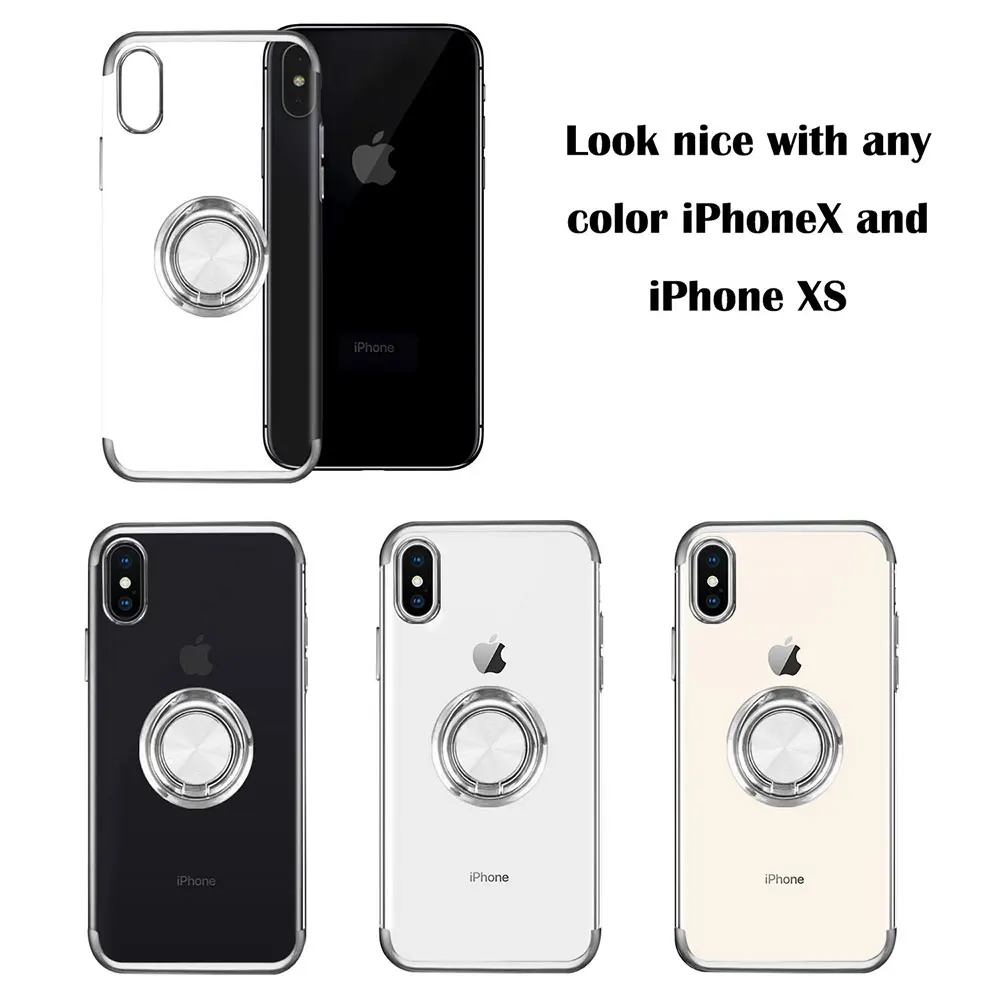 Чехол Ascromy для телефона iPhone XS Max роскошный брендовый силиконовый прозрачный чехол