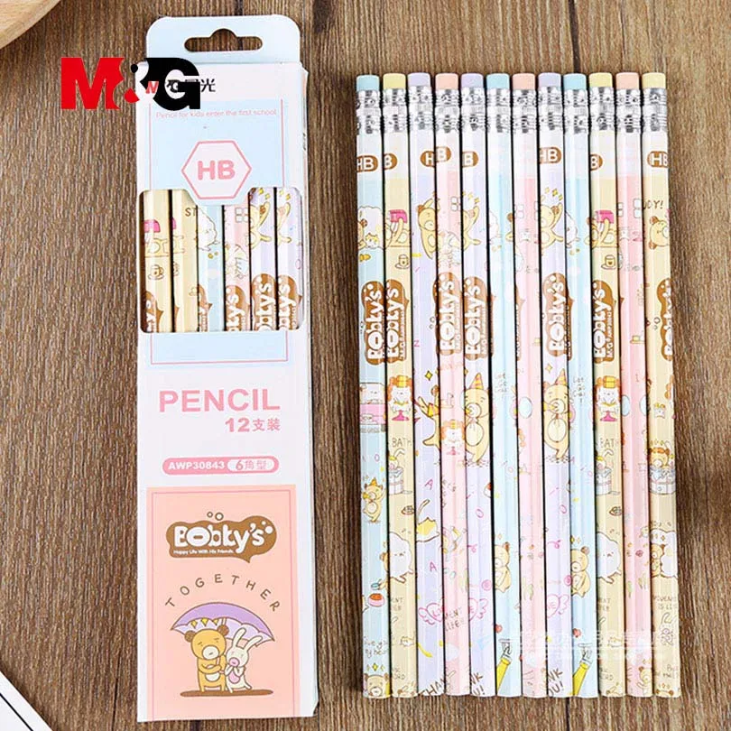 M & G 12 шт. набор карандашей HB деревянные карандаши для детей офисные школьные