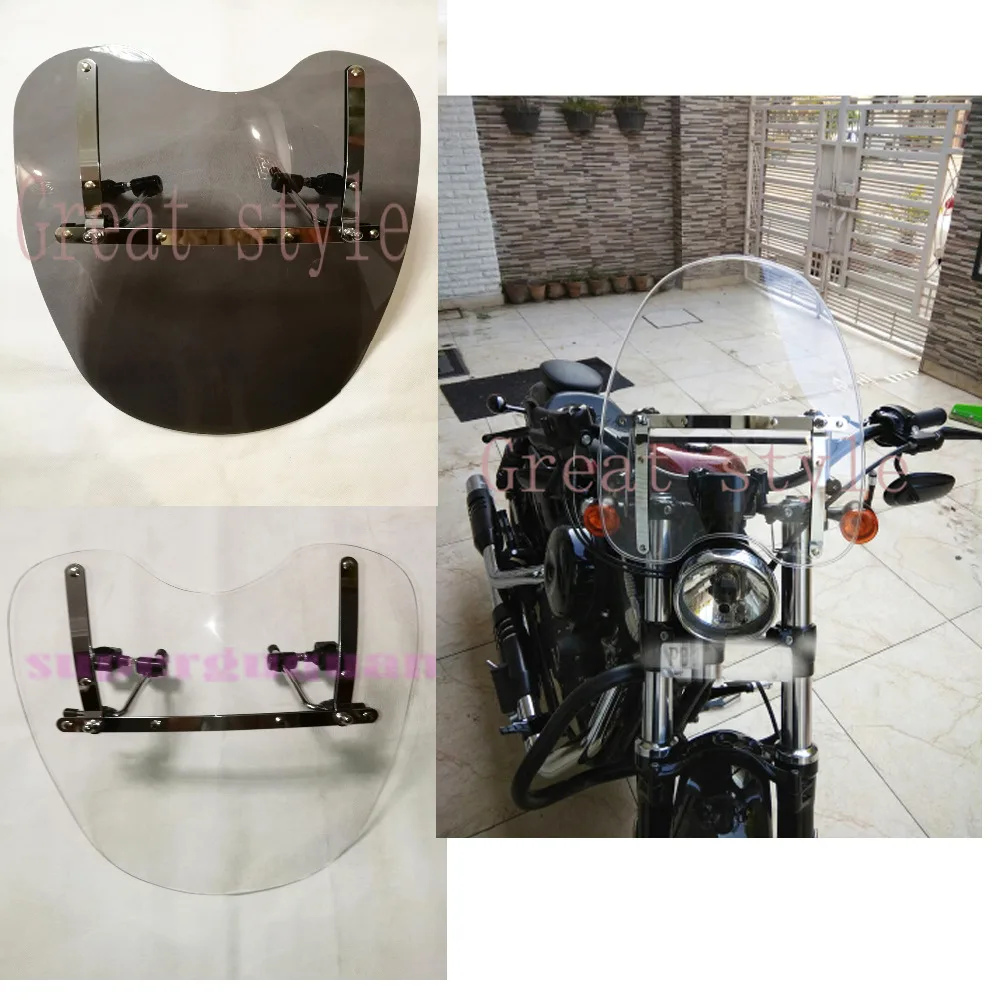 Ветровое стекло на лобовое для Honda Shadow Spirit Saber ACE Aero 1100 VLX 600 RS 750 с 7/8 и 1 дюймовым