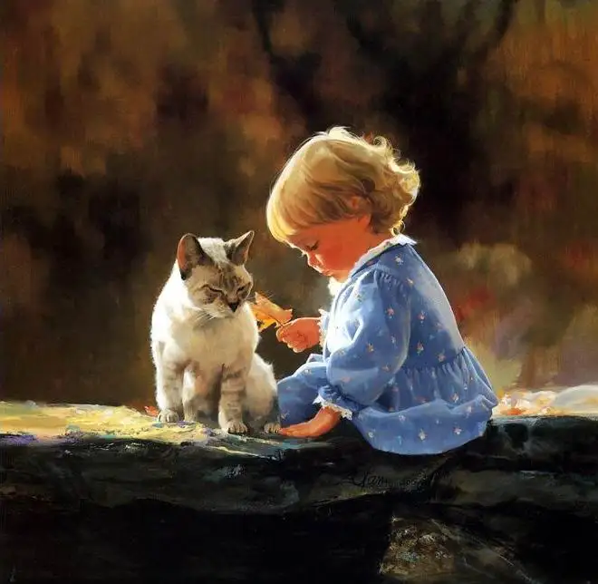 Рукоделие для вышивки сделай сам девочек и кошек 14 карат неспечатные наборы