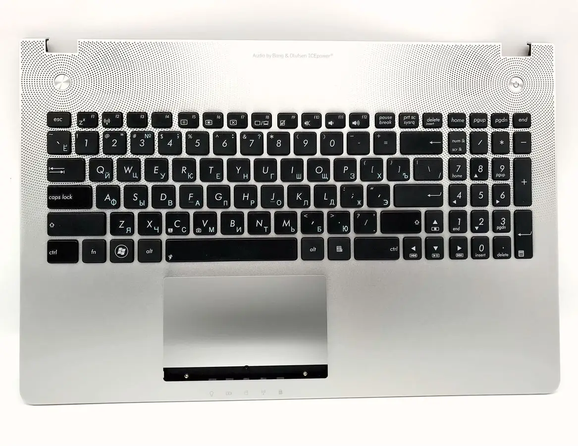 Серебро России и Упор для рук с подсветкой Клавиатура ноутбука Asus N56J N56JN N56JR N56JK N56V