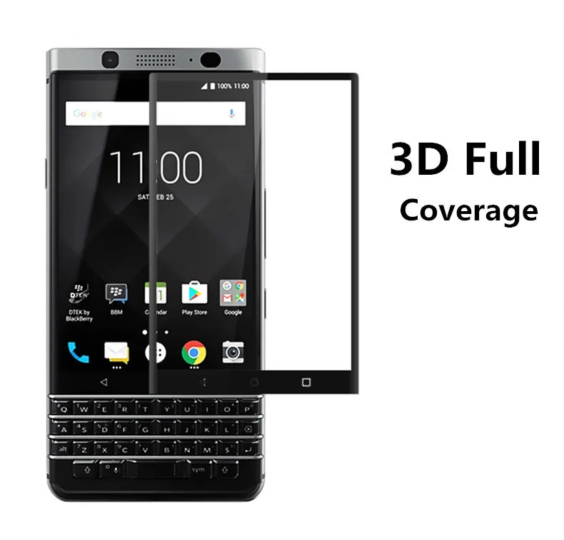 Для BlackBerry Key2 3D изогнутое закаленное стекло для KEYone Black Berry Mercury полное покрытие