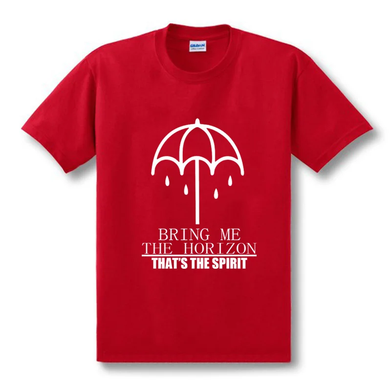 Мужская хлопковая футболка с принтом BRING ME THE HORIZON модная коротким рукавом в виде