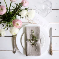hmt 12pcs linen napkins linen fabric napkin table dinner napkins for wedding party 5 size available