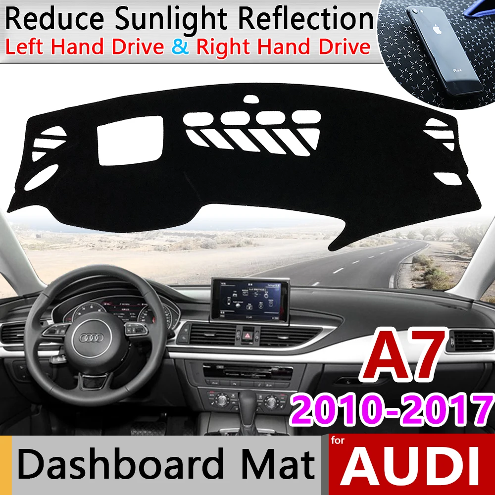 Для Audi A7 2010 ~ 2017 4G8 Противоскользящий коврик на приборную панель оттенок Дэш