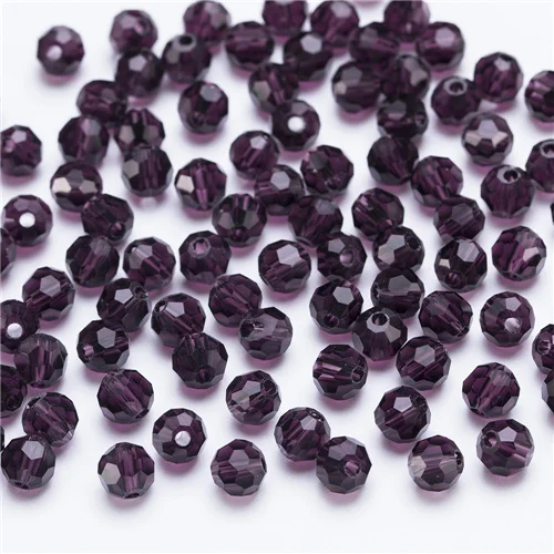 Z110 violet 4 мм 95 шт стеклянные бусины в форме чешского шара для изготовления ювелирных изделий, аксессуары для самостоятельного изготовления браслетов, свободные бусины с кристаллами, Z130 - Цвет: Z110 violet