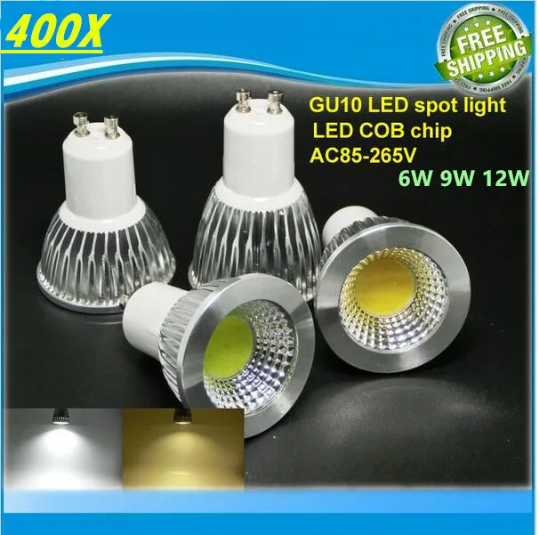 400X супер яркий GU 10 лампочек с регулируемой яркостью Led теплый/белый 85 265 в 6 Вт 9 12 GU10