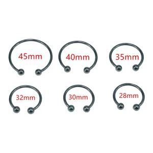 Кольцо на головку и головку из нержавеющей стали с 2 нажимными шариками, 6 размеров, 1 комплект