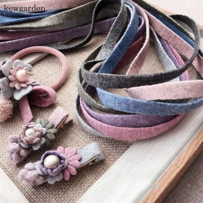 Kewgarden шерстяные атласные ленты 10 мм 3/8 дюйма DIY бант хлопковая лента вручную