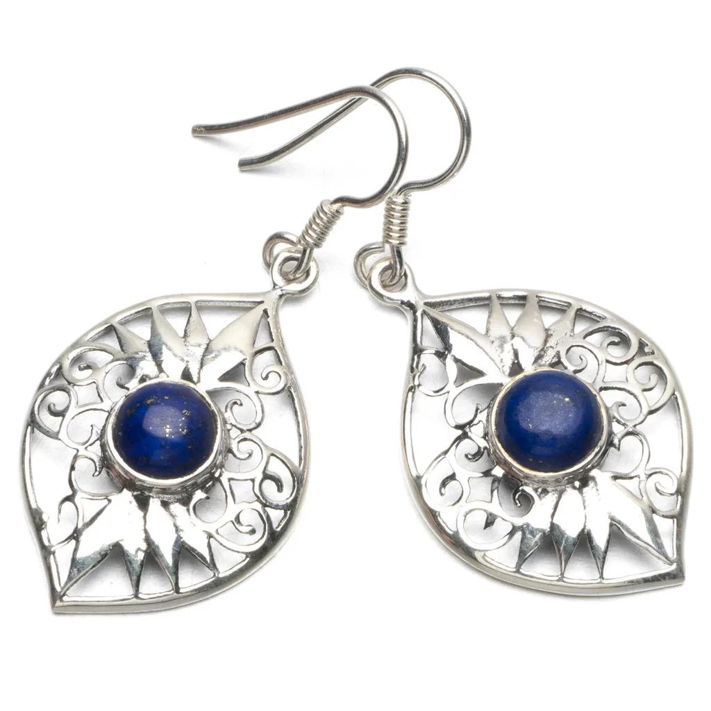 Натуральный Лазурит Boho 925 пробы серебряные серьги 1 1/2 &quotR1343 | Украшения и