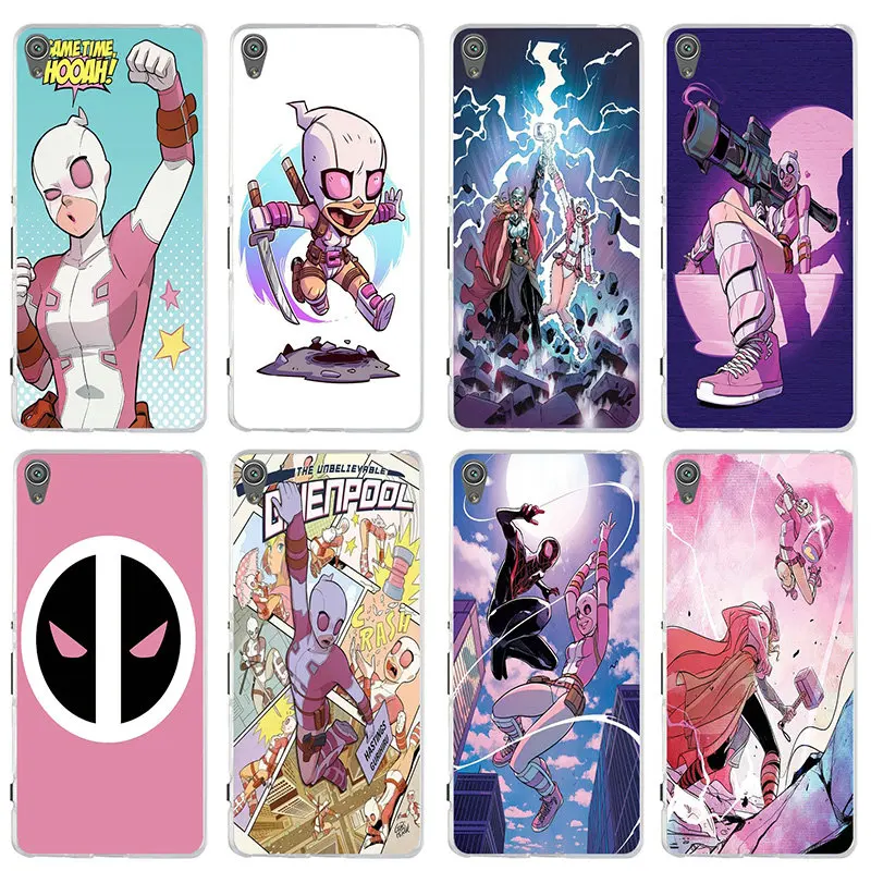 Невероятно розовый мягкий чехол для мобильного телефона Gwenpool Sony Xperia Z Z1 Z2 Z3 Z4 Z5
