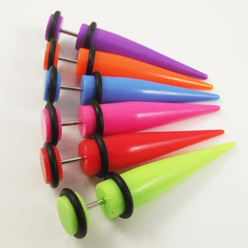 ZLDYOU 6/8 мм конфетный цвет поддельные ушные таперсы расширитель Козелок Уха