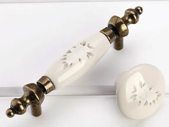 3 &quotручки для комода выдвижные керамические ручки ящика с цветами ручка шкафа