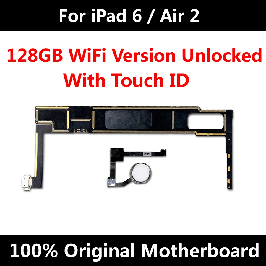 Протестированная хорошая оригинальная материнская плата для iPad 6/Air 2 128GB Wifi