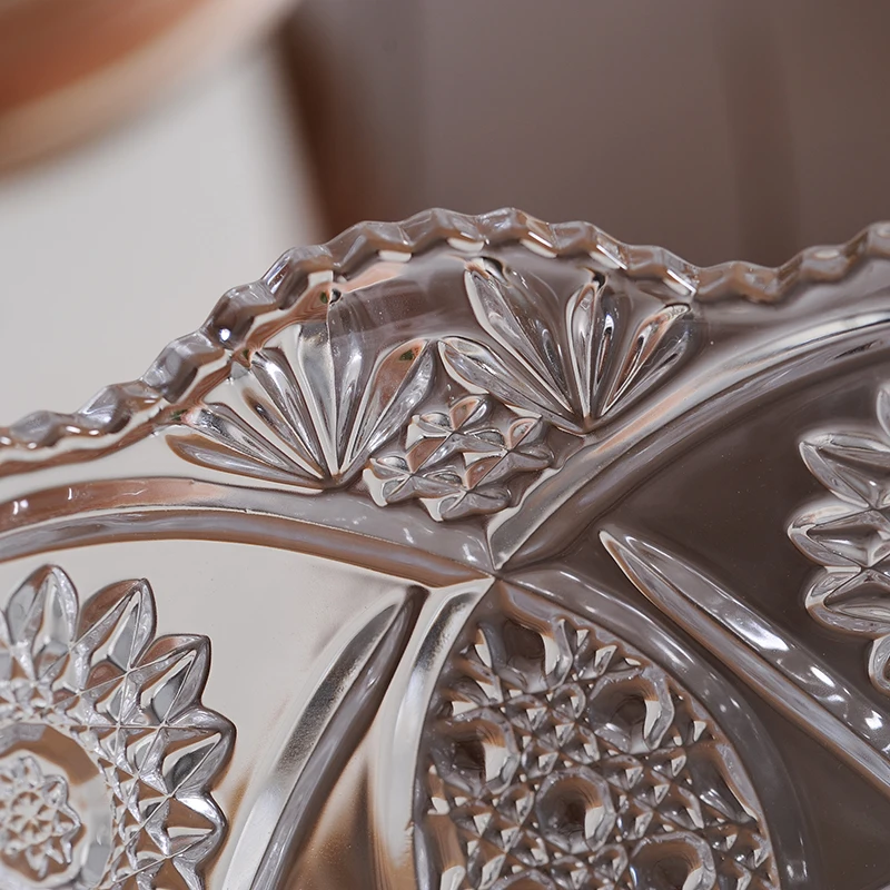 

Shipping of European fruit dish creative living glass candy dish modern crystal bowl large fashion dry fruit