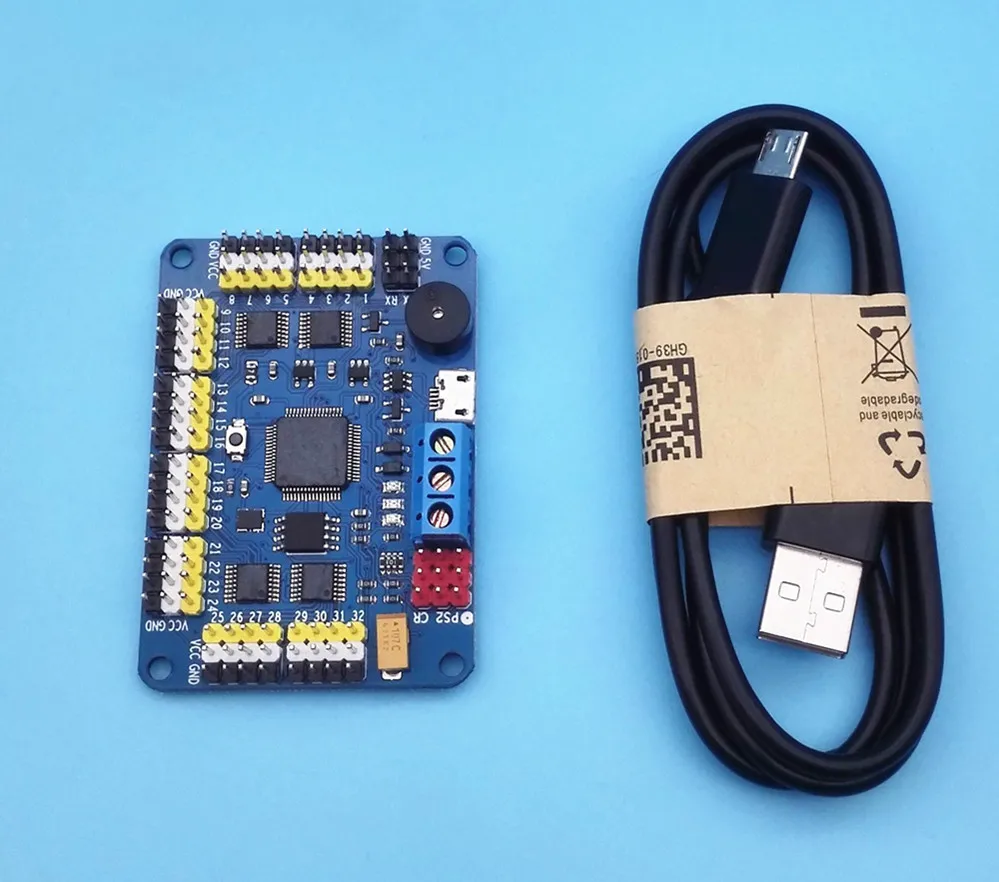 Control Board 1 шт. 32 канала робот сервопривод плата управления и робот PS2 управление Лер и приемник ручка для робота DIY платформы - Цвет: Control Board