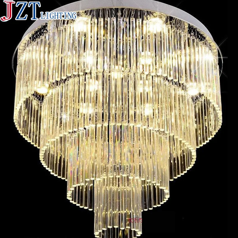 Luxury Crystal Ceiling Lamp Gold Indoor Lighting Living Room Led Round Light Surface Mounted Lights | Освещение