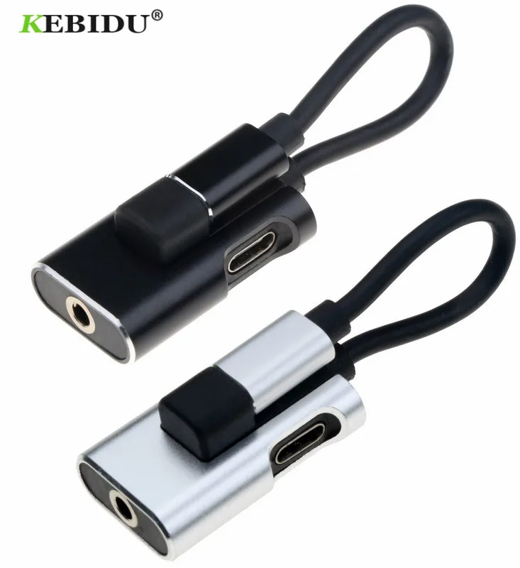 

Kebidu 3.5 mm Jack Earphone Adapter Receiver USB 3.1 Audio Cable 2 in 1 Type-C for Moto Audio Splitter For Xiaomi Letv2Pro Max2