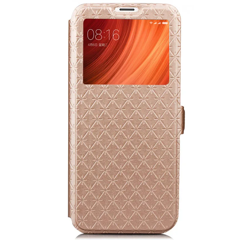 gold Xiomi Redmi 5A чехол с окошком для просмотра кожаный флип-чехол для Xiaomi Redmi 5A чехол Ультратонкий чехол для телефона Xiomi Redmi A5 Coque Funda - Цвет: gold