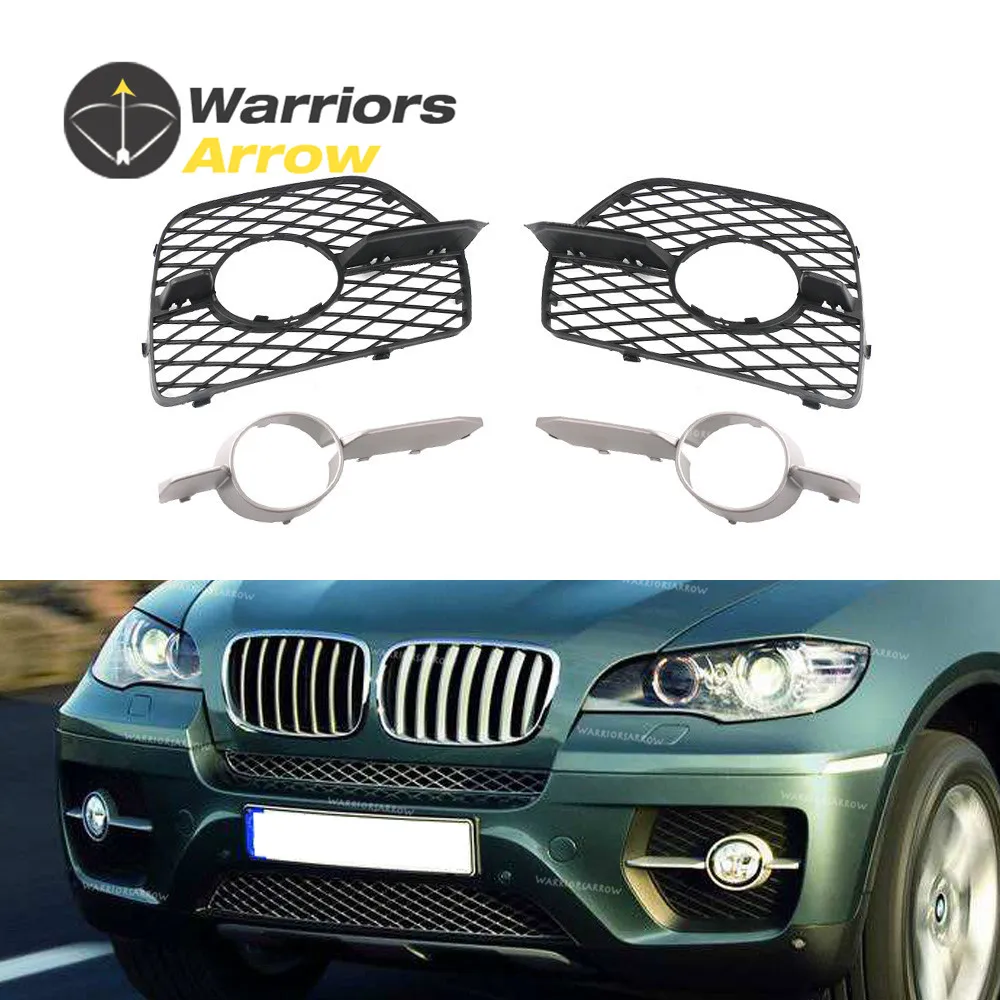 4 шт./комплект противотуманная решетка для переднего бампера BMW X6 E71 E72 Hyb 2008