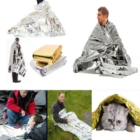 outdoor first aid water proof emergency blankets survival rescue blanket foil thermal space rescue sliver gold blanket tool