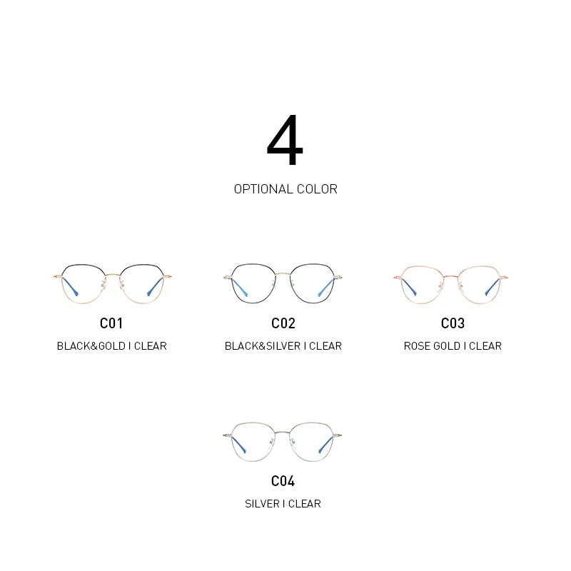 BANMAR Blue Light Blocking Glasses Unisex Round Computer Reading Glasses Readers Anti Glare Eyeglasses Blue Ray Glasses A2105