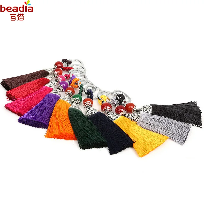 Новое поступление 100% искусственный шелк брелок с кисточками 28*130 мм 10 видов