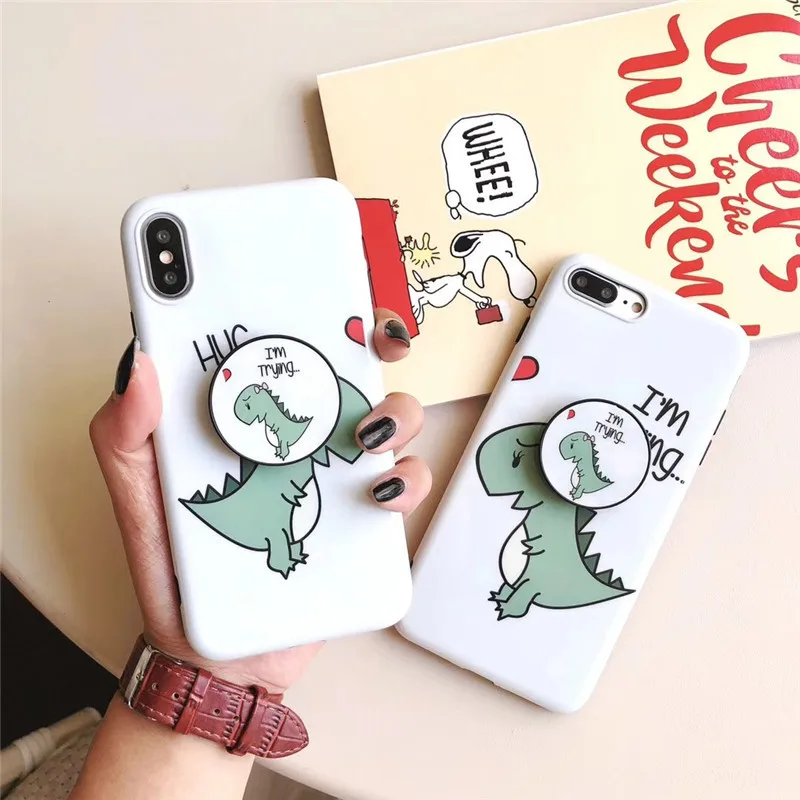 Роскошные IMD Мягкий силиконовый чехол для iPhone 7 8 X плюс Чехол телефона 6 S Coque милый
