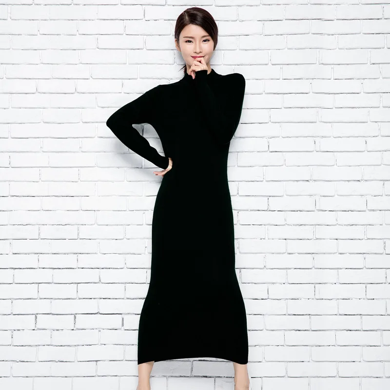 кашемировое платье Платье для кашемира с капюшоном Женщины Осень Зима