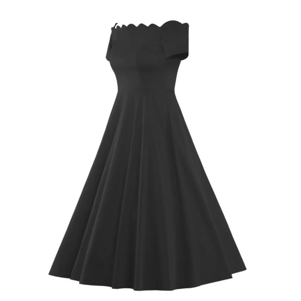 Одри Хепберн 50 s винтажное платье Vestidos Вечерние сексуальная одежда Slash шеи