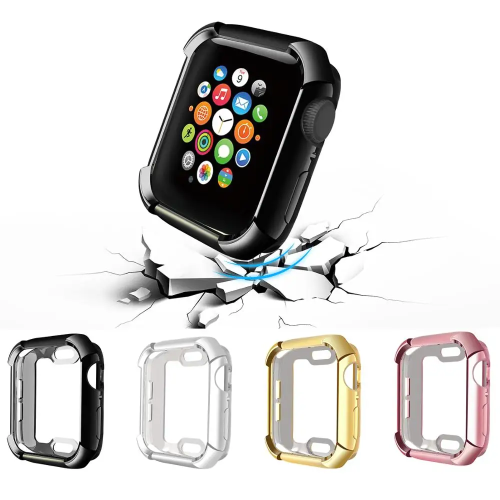 Новый силиконовый чехол бампер для Apple Watch 4 3 2 1 44 мм/40 мм ультра тонкий защитный
