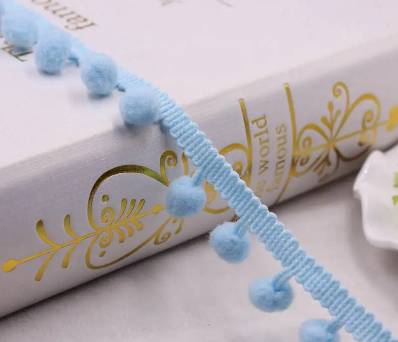 1 ярд отделка помпоном кружевная ткань для шитья помпон кисточка шарик волос