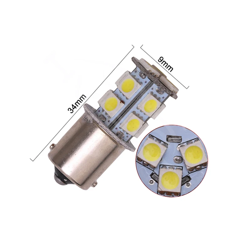 1х P21W BA15S 1156 Bay15d 1157 Автомобильный светодиодный сигнальная Поворотная лампа светильник авто тормоз стояночный задний фонарь супер яркий Клин Сторона белый красный