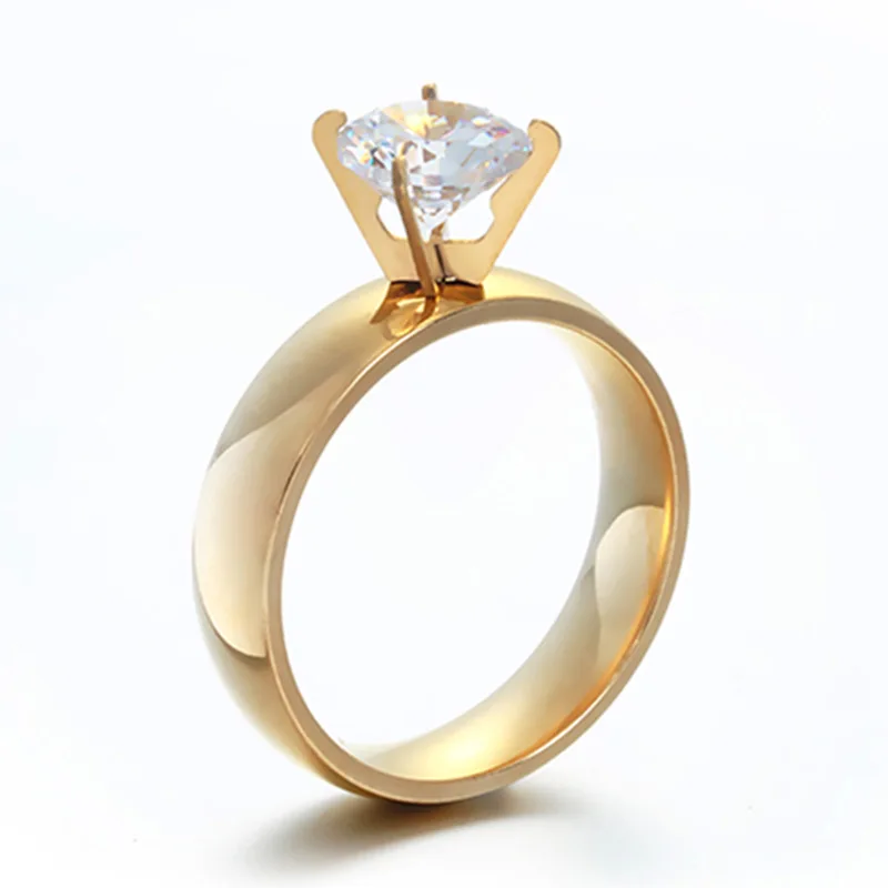 MANGOSKY романтической свадьбы Кольца для возлюбленной золото Цвет парные кольца из