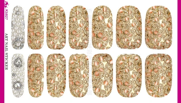 Переводные наклейки для ногтей с 3D розовым алмазным дизайном инструменты