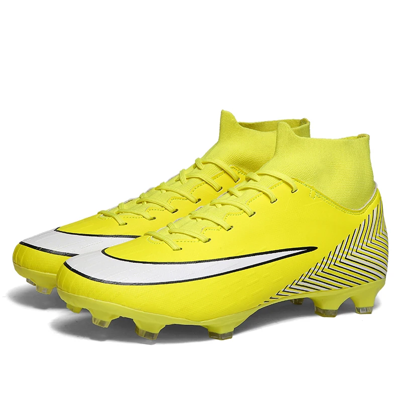Hot Sale Mens Big Size Soccer Cleats High Ankle Football Shoes Long Spikes Outdoor Traing Boots for Men 38-45 | Спорт и развлечения