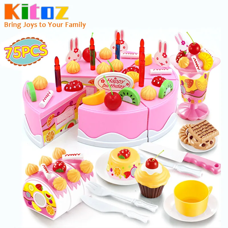 Kitoz 75 шт. мини торт для счастливой резки милая игрушка миниатюрная еда куклы