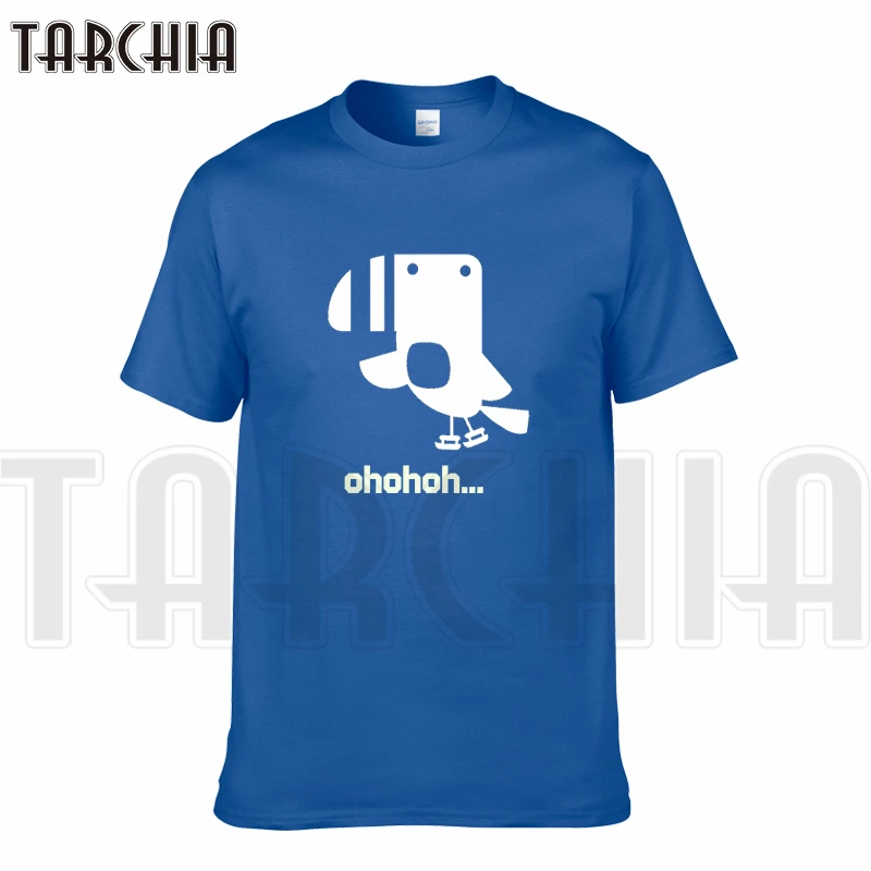 TARCHIA 2021 новый бренд футболка классная человек ворона птица забавные хлопковые
