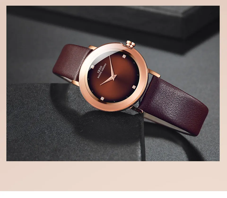 IBSO женские часы новые женские модные наручные часы Reloj Mujer женские мужские кожаные кварцевые часы женский подарок на день#2319