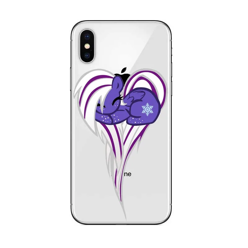Милый чехол в форме сердца с цветным цветком единорогом для iPhone 5S SE 6 6s 7 8 Plus X 10