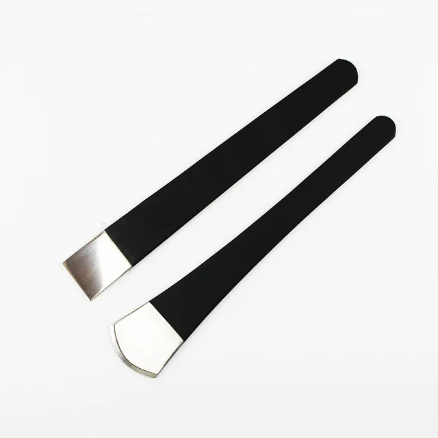 Round and Flat Кожа филировка стрижка ножи изделия из кожи ручной работы DIY инструмент растительного шкуры Лопата истончение кожевенное ремесло поставки - Цвет: Round and Flat