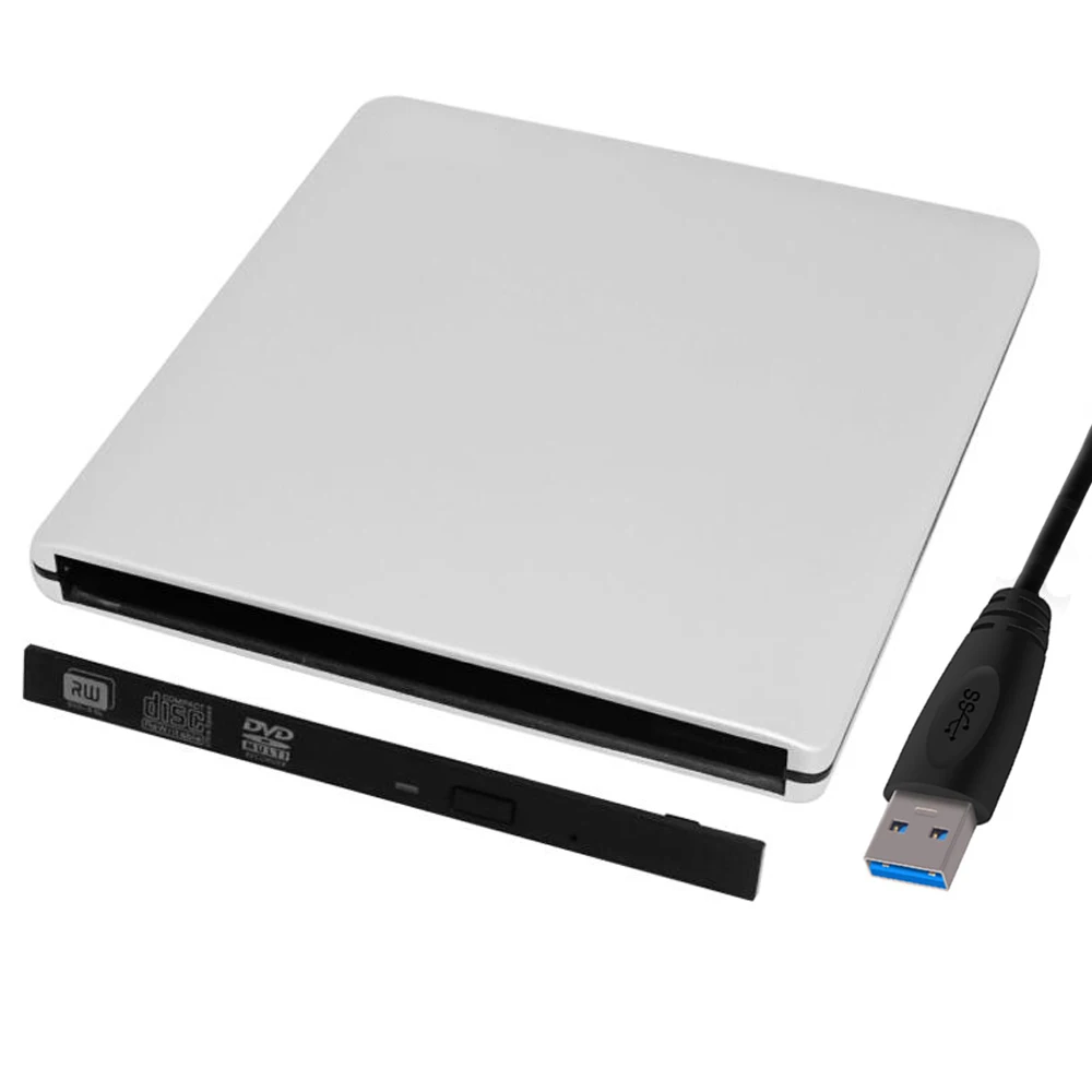 Алюминиевый 12 7 мм USB 3 0 внешний DVD Оптический привод Корпус SATA II Внешний корпус