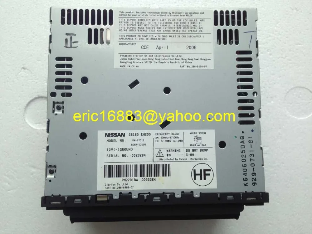 28185 EH200 громкий 6 диск mp3-cd-чейнджер PN-2701B CD6K-1210U 286 - 6469 07 для Ni $ в автомобилей радио