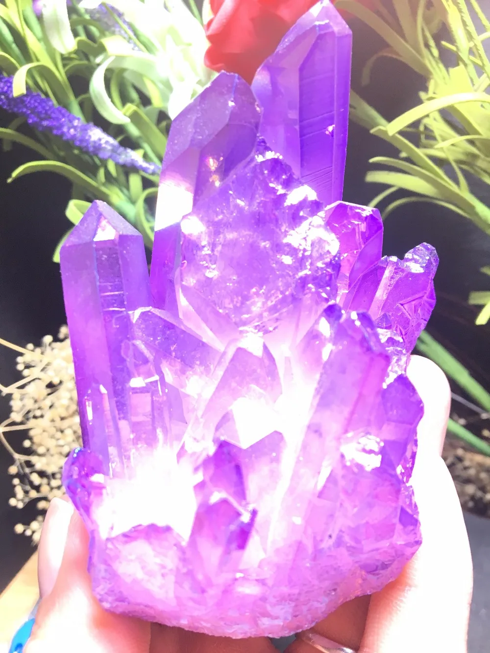 PRETTY Aura кварцевый кристалл висмута титана кремния скопления образцов | Дом и сад