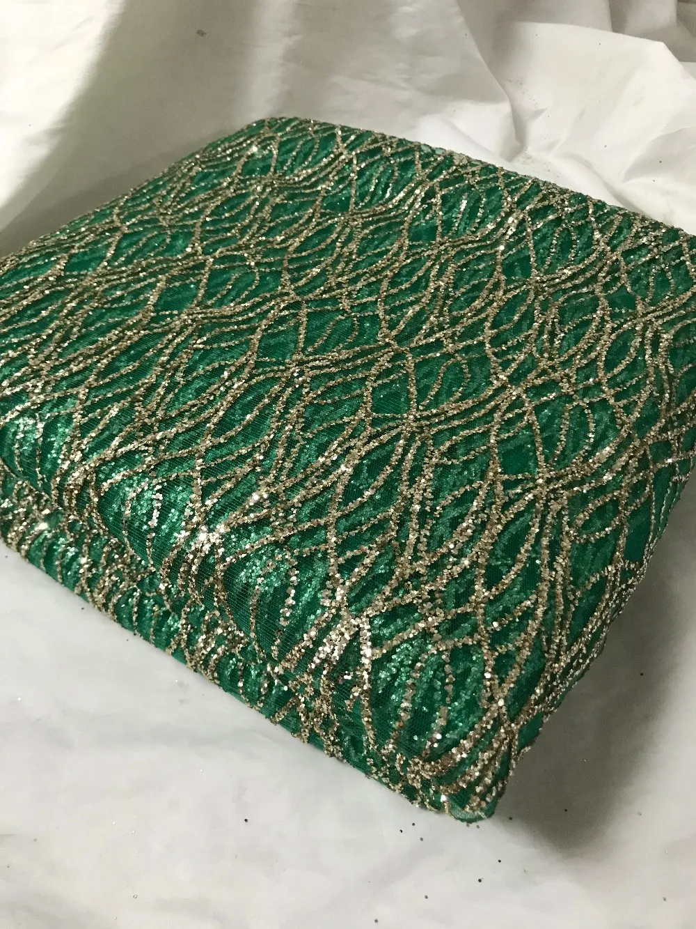Newest JIANXI.C-51531 sparkly glued glitter sequins lace fabric african tulle mesh | Дом и сад