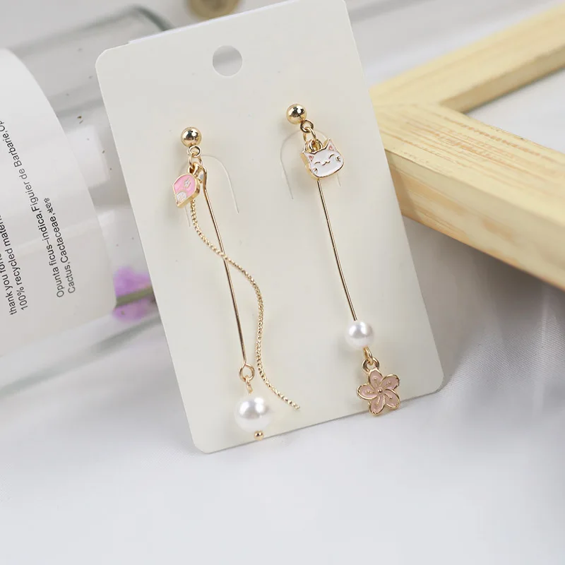 Женские длинные серьги кимоно с жемчугом|Серьги-подвески| |